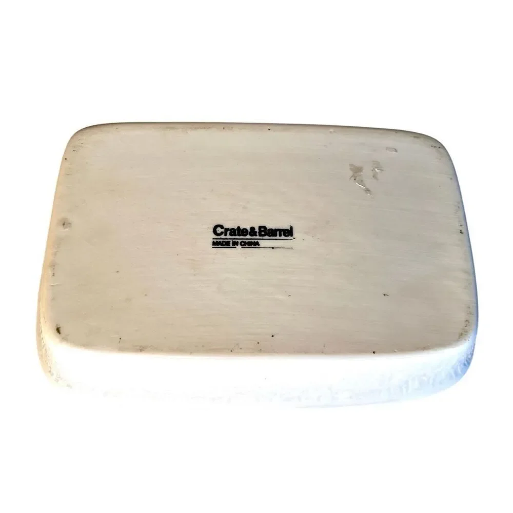 Crate & Barrel Nantucket Stoneware Lobster & Berry Motif Baking Dish